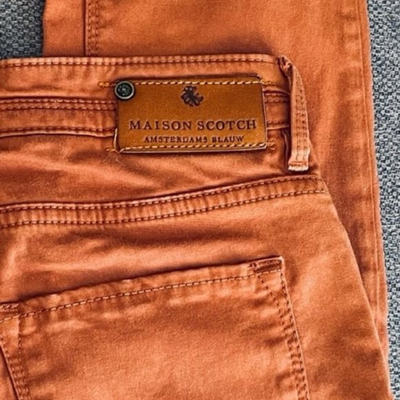 MAISON SCOTCH Amsterdams Blauw SKINNY JEANS  W25 L32 +  Maison Scotch WOVEN BELT - Picture 5 of 13